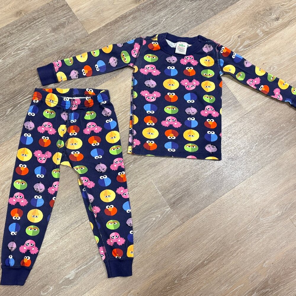Hanna Andersson Sesame Street Long Johns 90 3T